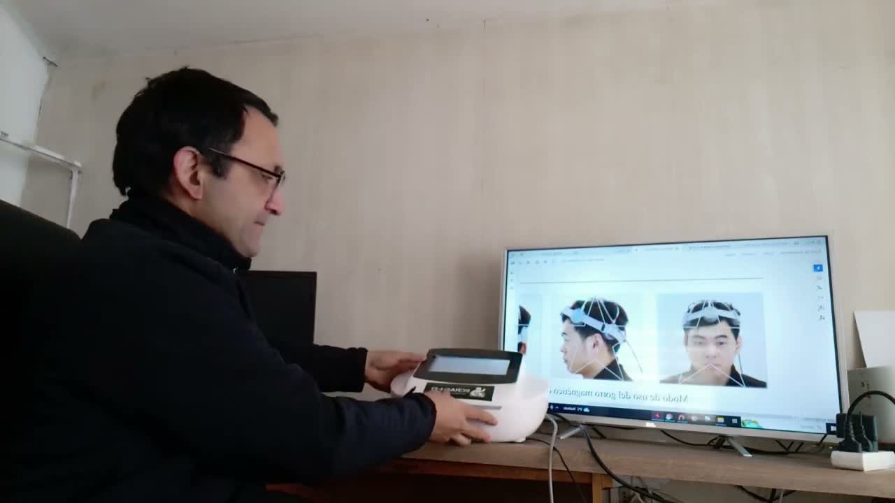 rTMS — conexión del dispositivo (curso EMT)